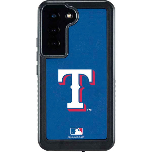 MLB Texas Rangers - Solid Distressed Galaxy S24 Waterproof Case