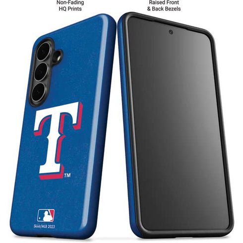 MLB Texas Rangers - Solid Distressed Galaxy S26 Impact Case