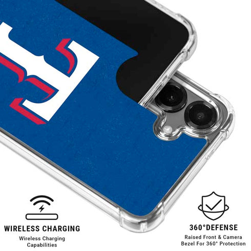 MLB Texas Rangers - Solid Distressed Galaxy S26 Plus Clear Case