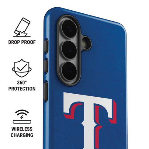 MLB Texas Rangers - Solid Distressed Galaxy S26 Plus Impact Case