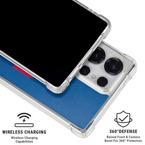 MLB Texas Rangers - Solid Distressed Galaxy S26 Ultra Clear Case