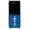 MLB Texas Rangers - Solid Distressed Galaxy Z Flip6 Clear Case