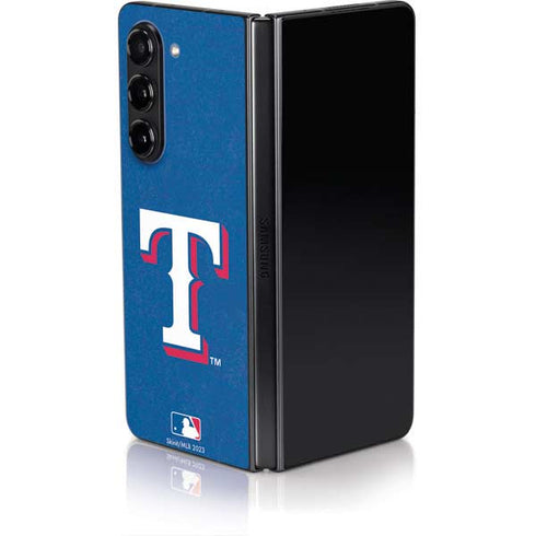 MLB Texas Rangers - Solid Distressed Galaxy Z Fold5 5G Skin