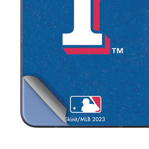 MLB Texas Rangers - Solid Distressed Galaxy Z Fold5 5G Skin