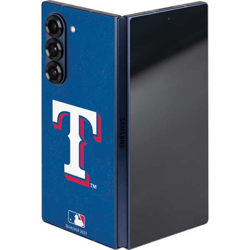 MLB Texas Rangers - Solid Distressed Galaxy Z Fold6 Skin