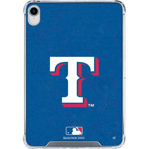 MLB Texas Rangers - Solid Distressed iPad 11th Gen (2025) Clear Case
