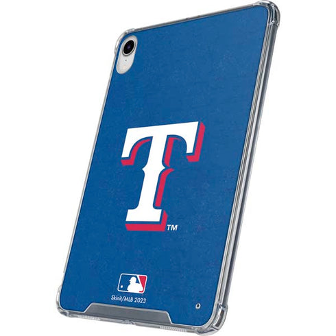 MLB Texas Rangers - Solid Distressed iPad 11th Gen (2025) Clear Case