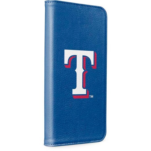 MLB Texas Rangers - Solid Distressed iPhone 15 Plus Folio Case