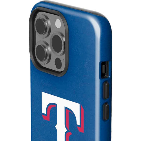 MLB Texas Rangers - Solid Distressed iPhone 15 Pro Impact Case