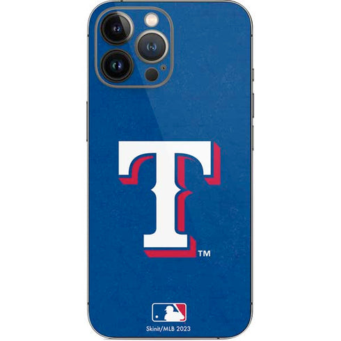 MLB Texas Rangers - Solid Distressed iPhone 15 Pro Max Skin