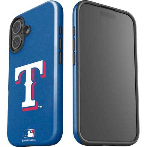 MLB Texas Rangers - Solid Distressed iPhone 16 Plus Impact Case