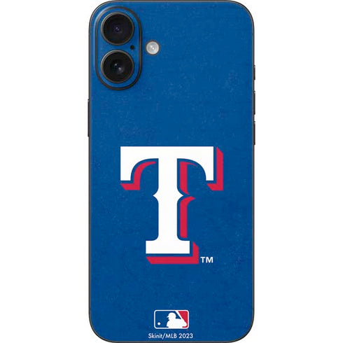 MLB Texas Rangers - Solid Distressed iPhone 16 Plus Skin