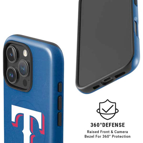 MLB Texas Rangers - Solid Distressed iPhone 16 Pro Max Magsafe Impact Case