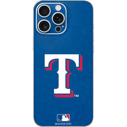 MLB Texas Rangers - Solid Distressed iPhone 16 Pro Max Skin