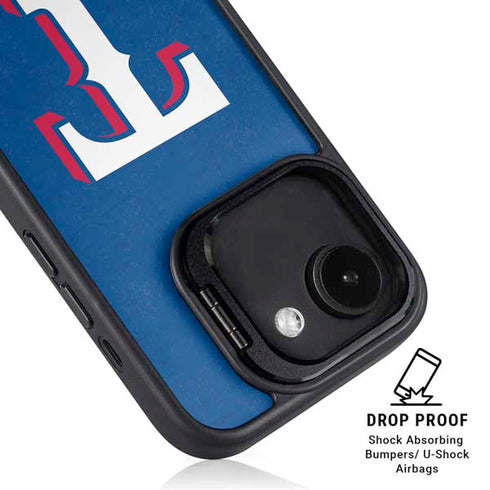 MLB Texas Rangers - Solid Distressed iPhone 16e Kickstand Case