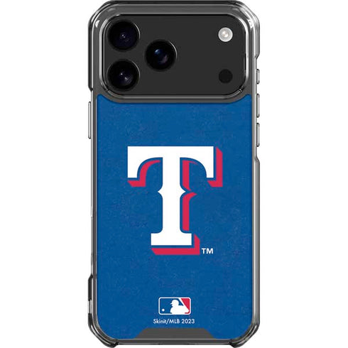 MLB Texas Rangers - Solid Distressed iPhone 18 Pro Max Clear Case