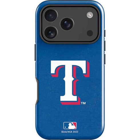 MLB Texas Rangers - Solid Distressed iPhone 18 Pro Max Impact Case