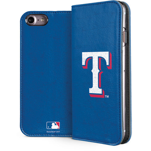 MLB Texas Rangers - Solid Distressed iPhone 7 Folio Case