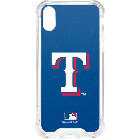 MLB Texas Rangers - Solid Distressed iPhone XS Clear Case