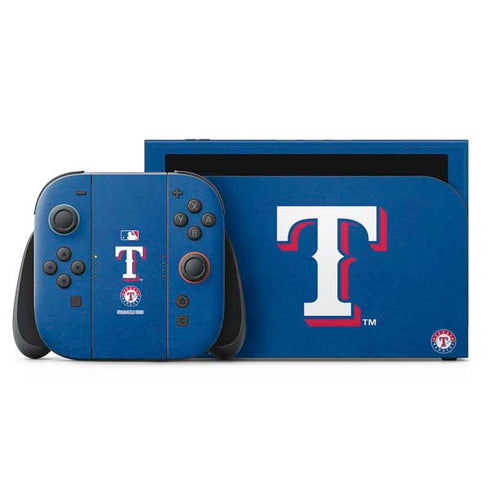 MLB Texas Rangers - Solid Distressed Nintendo Switch 2 (2025) with Joy-Con Skin