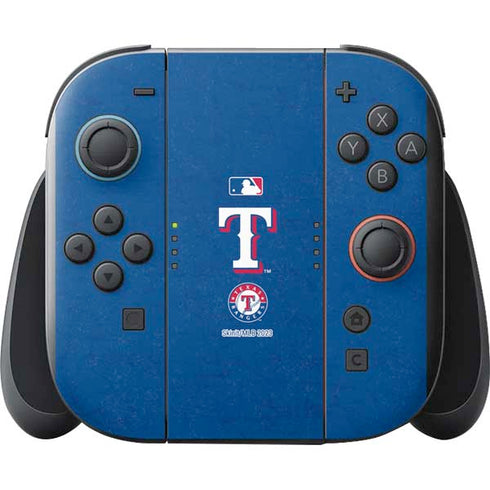 MLB Texas Rangers - Solid Distressed Nintendo Switch 2 (2025) with Joy-Con Skin