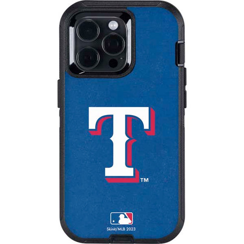 MLB Texas Rangers - Solid Distressed Otterbox Defender iPhone Skin