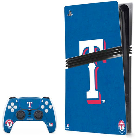 MLB Texas Rangers - Solid Distressed PlayStation PS5 Skins