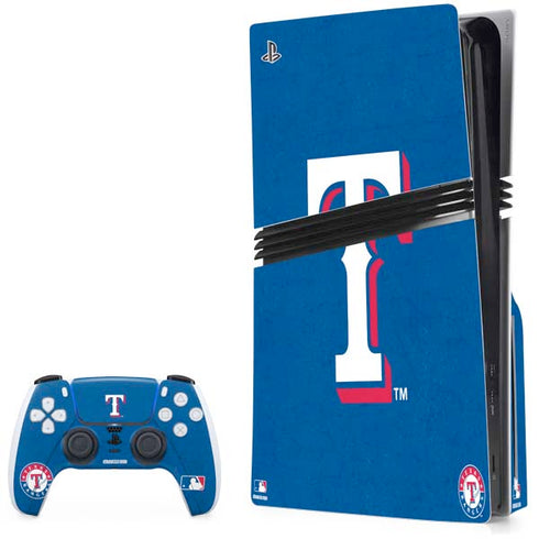 MLB Texas Rangers - Solid Distressed PlayStation PS5 Skins
