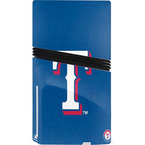 MLB Texas Rangers - Solid Distressed PS5 Pro Disk Console Skin