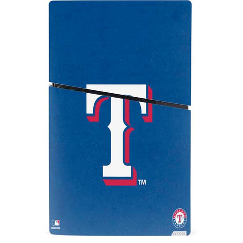 MLB Texas Rangers - Solid Distressed PS5 Slim Digital Edition Console Skin
