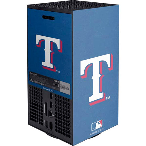 MLB Texas Rangers - Solid Distressed XBox Series X Digital Edition Console Skin