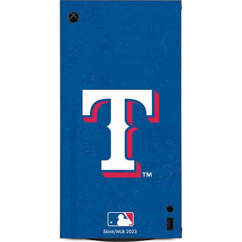 MLB Texas Rangers - Solid Distressed XBox Series X Digital Edition Console Skin