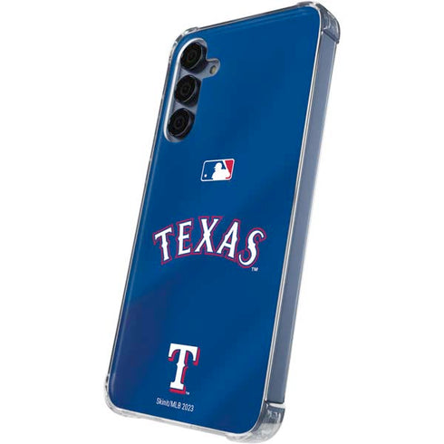 MLB Texas Rangers Alternate/Away Jersey Galaxy A35 5G Clear Case