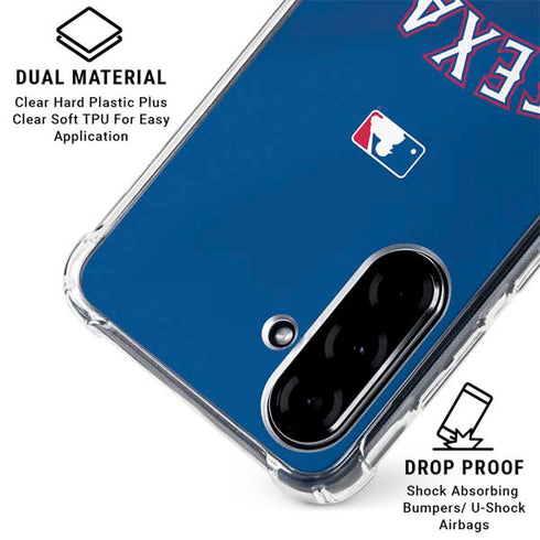 MLB Texas Rangers Alternate/Away Jersey Galaxy A36 5G Clear Case