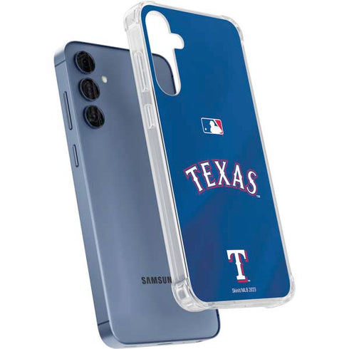 MLB Texas Rangers Alternate/Away Jersey Galaxy A55 5G Clear Case
