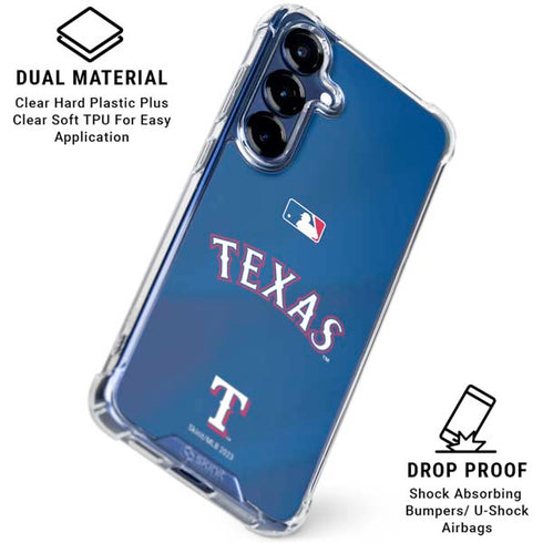 MLB Texas Rangers Alternate/Away Jersey Galaxy S25 Plus Clear Case