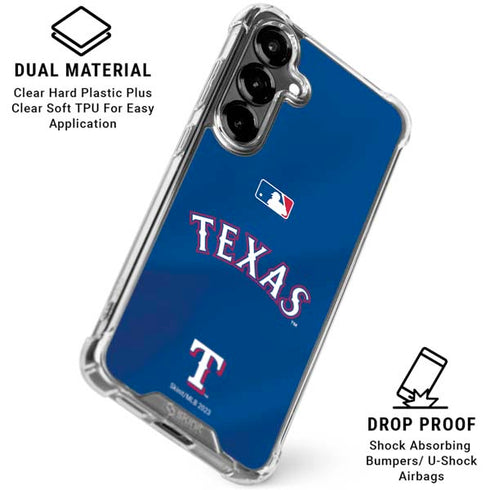 MLB Texas Rangers Alternate/Away Jersey Galaxy S26 Plus Clear Case
