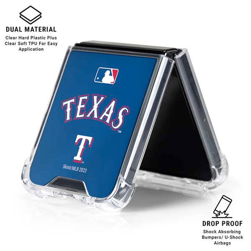 MLB Texas Rangers Alternate/Away Jersey Galaxy Z Flip6 Clear Case