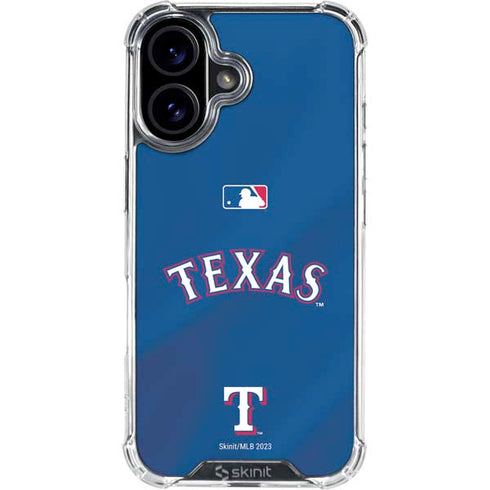 MLB Texas Rangers Alternate/Away Jersey iPhone 17 Clear Case