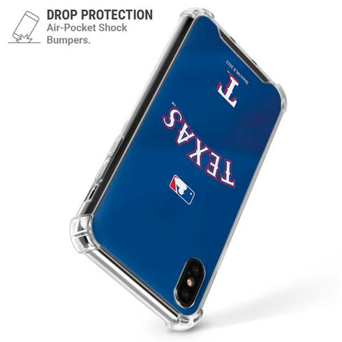 MLB Texas Rangers Alternate/Away Jersey iPhone X/XS Clear Case