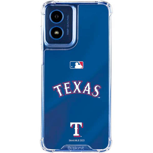 MLB Texas Rangers Alternate/Away Jersey Moto G Play 4G (2024) Clear Case