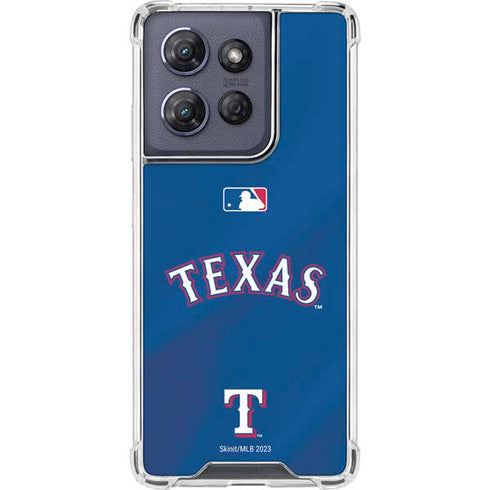 MLB Texas Rangers Alternate/Away Jersey Moto G Power 5G (2025) Clear Case