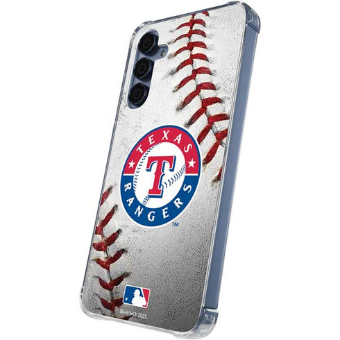 MLB Texas Rangers Game Ball Galaxy A55 5G Clear Case