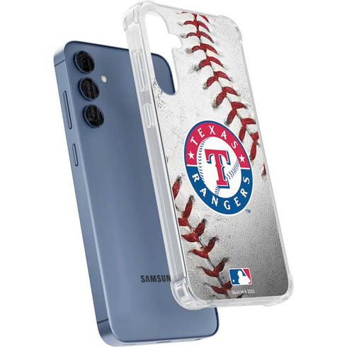 MLB Texas Rangers Game Ball Galaxy A55 5G Clear Case