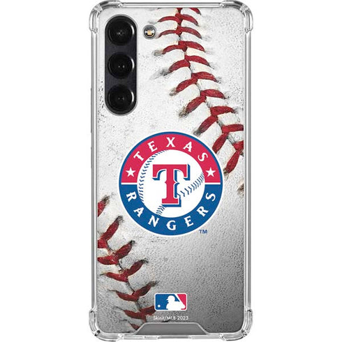 MLB Texas Rangers Game Ball Galaxy S24 FE Clear Case