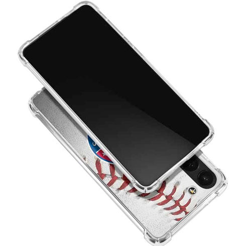MLB Texas Rangers Game Ball Galaxy S24 FE Clear Case