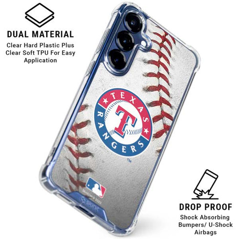 MLB Texas Rangers Game Ball Galaxy S25 Plus Clear Case
