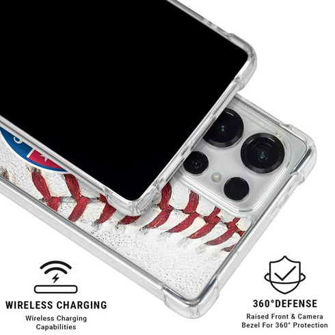 MLB Texas Rangers Game Ball Galaxy S25 Ultra Clear Case
