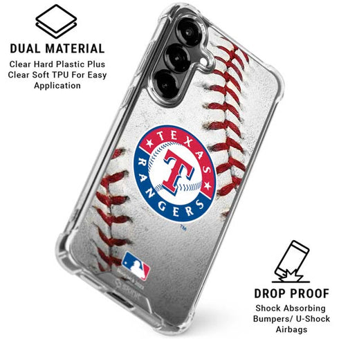 MLB Texas Rangers Game Ball Galaxy S26 Plus Clear Case