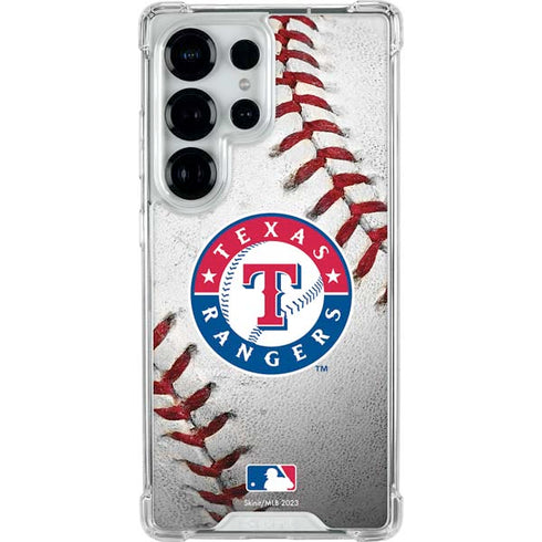 MLB Texas Rangers Game Ball Galaxy S26 Ultra Clear Case